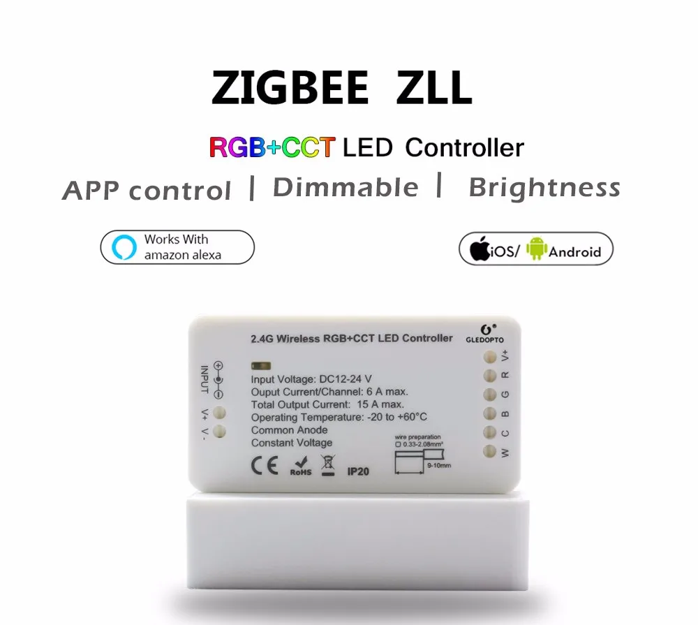 LED Single color/RGB/ RGBW/rGB+CCT led strip Wifi controller(support Home Net),remote control zigbee technology link glow light - ANKUX.COM