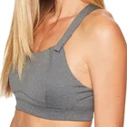 Sexy Nylon Sexi Women Bra Wholesale High Impact Sport Bra Women's Sexy Nylon Spandex Full Coverage Wirefree Sport Bra