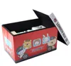 Mise Cartoon toy storage ottoman/leather folding storage ottoman stool box and bin