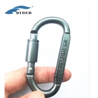 8cm High Quality Camping Aluminium D Shaped Screw Locking Carabiner Keychain