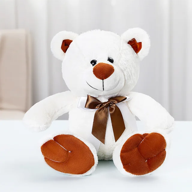 plush teddy bear stuffed animals with bow-knot for birthday