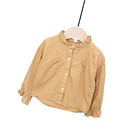 2019 Wholesale Spring Girls Clothes Pure Cotton Lovely Ruffle Shirts Baby Girls Ruffle Shirts