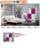 mdf with melamine material white high gloss bedroom furniture