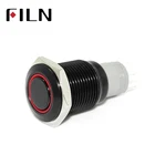 16mm black body 12v 24v red green blue orange white led Self Lock Push Button Switch
