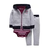 Wholesale new design 100% cotton baby hoodie clothes fancy baby girls clothing set