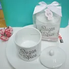 wedding souvenirs Sugar Spice and Everything Nice Ceramic Sugar Bowl useful wedding return gifts for guest