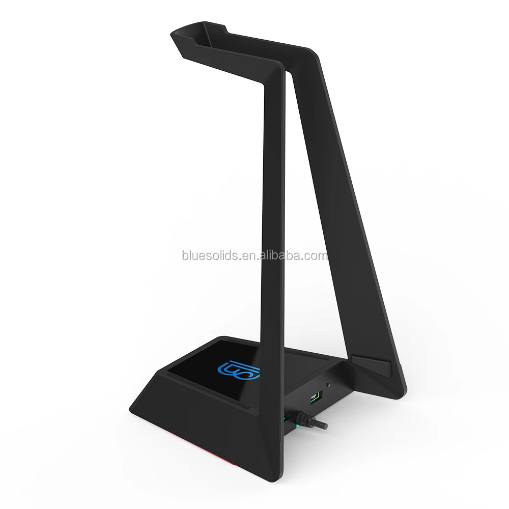 BST-H01BSCI keyboard factory wireless charging headphone stand gaming headset holder with 3 hubs OEM /ODM with CE/ROSH/REACH/FCC - ANKUX Tech Co., Ltd