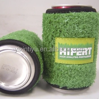 promotional gift neoprene grass bottle cooler, beer cooler with