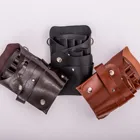 Stylist hair scissors pouches leather barber bags customized hair tool case