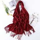 Unique scarf women hijab winter tassel stole shawl shawl tassels Modern style superior quality pure cashmere scarves