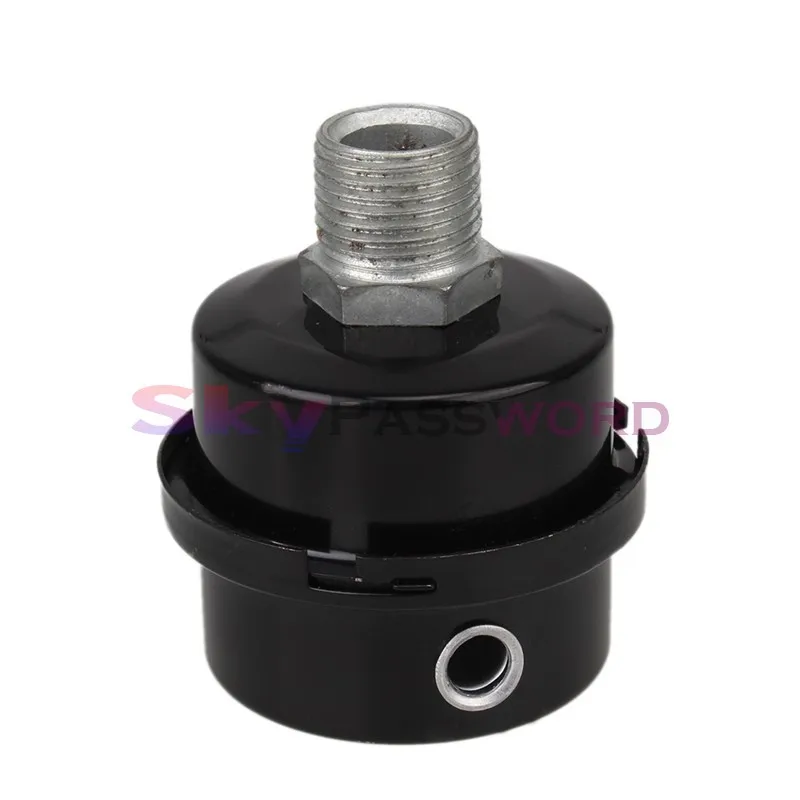 20mm grain air compressor muffler 1 / 2P screw compressor under external compressor pump parts muffler black