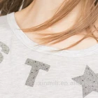 rhinestone iron on beaded patches star letter design for T-shirt