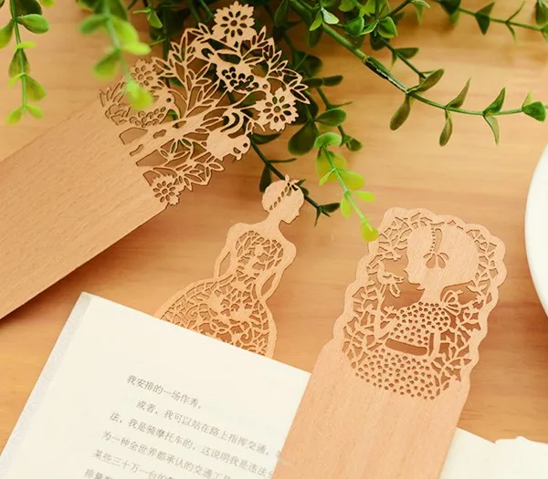 hollow wood bookmarks