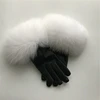 Factory Price Women's Sheep Leather Real Fox Fur Gloves Women