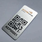 custom name plate aluminum metal barcode dest labels