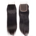 soft virgin human hair straight closures with No tangle no shedding 100% cuticle aligned Human Hair for wholesale price