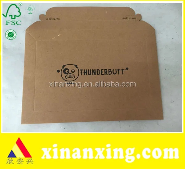 300g handmade printing kraft cardboard brown envelopes