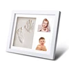 Baby Photo Frame with Oak Wood Baby Hand Print Kit Clay Baby Foot Print Picture Frame