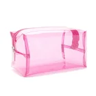 GlitterJelly Clear Transparent Plastic Pvc Vinyl See Through Cosmetic Makeup Zipper Travel Organizer Pouch Bag Makeup Bag