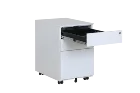 High quality 3 drawer steel office use white metal file storage mobile pedestal cabinet