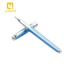 Online market sell custom logo promotional products blue metallic ink pen