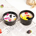 300ml Plastic Soup Packing Bowl PP Clear Plastic Disposable Noodle Packing Bowl with lid