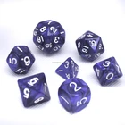 Wholesale Marble Color 7pcs RPG dice board game Polyhedral dice set