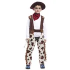 Gift Tower Top Sales Boy CowBoy Costume Party Performance Halloween Occupation Costume Party Cosplay Uniform
