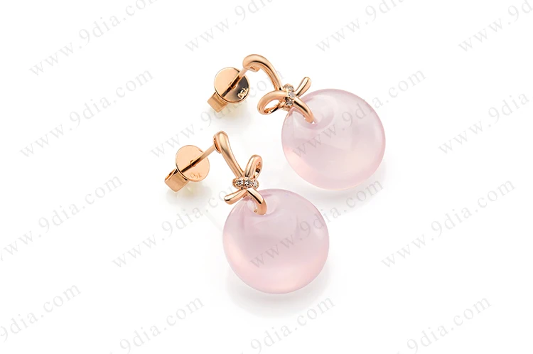 2015 Alibaba China Best Selling 9ct Simple Gold Earring Designs for Women