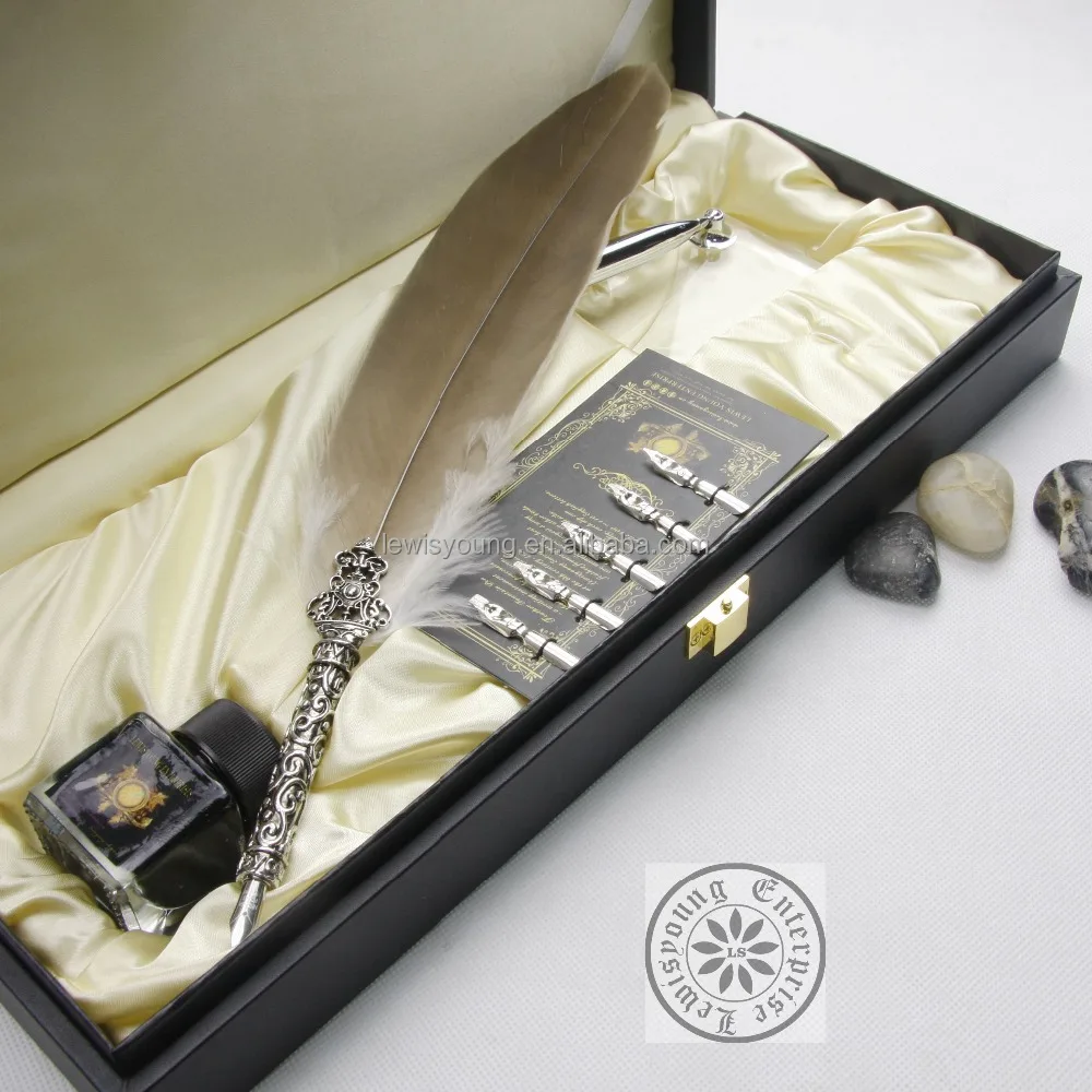 eagle feather fountain pen with ink bottle set in gift box 2016