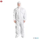 Disposable Non-Woven Microporous Coverall SF Safety Protective Clothing For Unisex with Hood