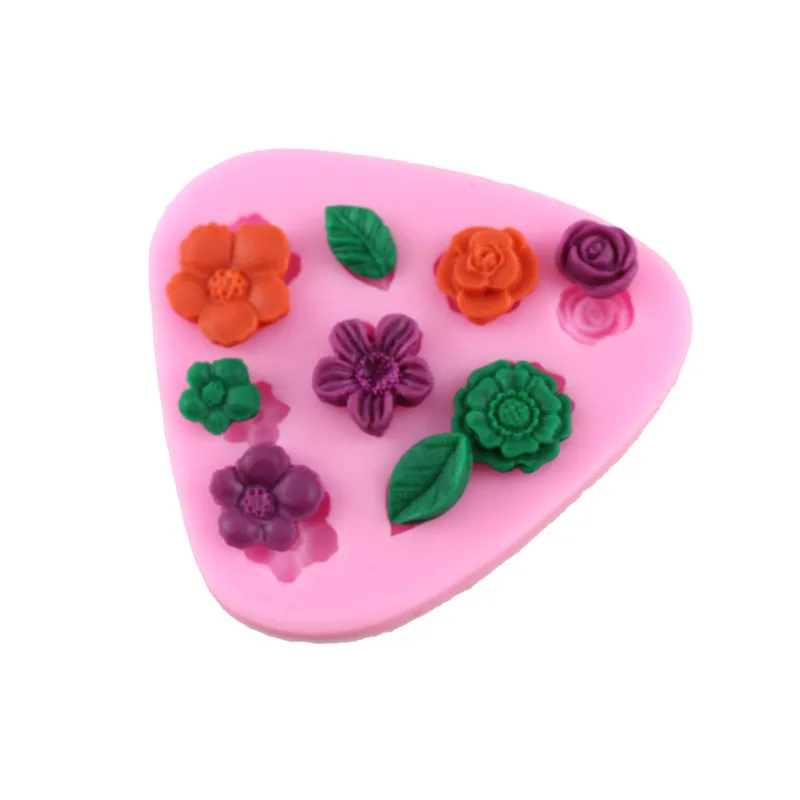 Silica gel shaped sugar flowers molding arts tool DIY cake decorating tools taobao 1688 agent