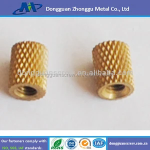 brass round knurled nut