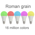 New design E27 RGB wifi control color changing led smart bulb Alexa and Google Home