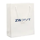 250g coated paper white cotton rope jewellery packaging bag for gift