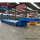 3軸大型トラック価格または中国グースネック馬トレーラーまたは低ベッドセミトレーラー