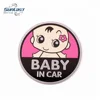 Made in China rose red aluminum 3d baby in car decoration sticker