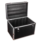 Silver / black vanity vinyl record storage aluminum flight case equipment device carrying case