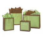 Small mini brown kraft paper bags with handles