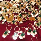 Gold Gift Keyring Enamel Cheap Gold Soft Enamel Succulents Plant Gift Key Chain/keyring
