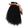 Fashion style afro kinky curly Keratin itip human hair extensions 0.5g 1g/strand for black women