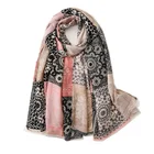 Women's 100%polyester china printed hijab light woven shawls scarf