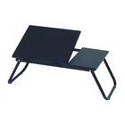 Adjustable portable black folding notebook computer standing desk for bed