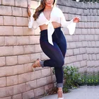 Fashion private label High Waist Denim Pencil skinny women Jeans