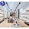 Nice design customized retail shoe store furniture wooden shoe shop shoe display rack designs
