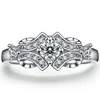 Top Quality engagement jewelry 14k white gold decorative Diamond Wedding Ring Wholesale For Women R522