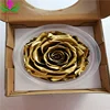Gold Color Giant 10cm Preserved Flower Eternal Roses For Valentines Day