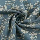 Top high quality 100% rayon multielement polyelement blue and yellow knitting printing fabric for clothes and dress