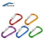 6mm Camping Aluminum D Shaped Snap Hook with Screw