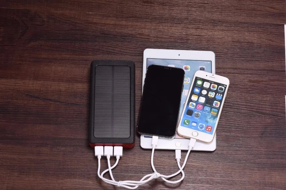 Alibaba No.1 Waterproof Real 20000mAh Solar Power Bank For Iphone X With Led Torch - ANKUX.COM